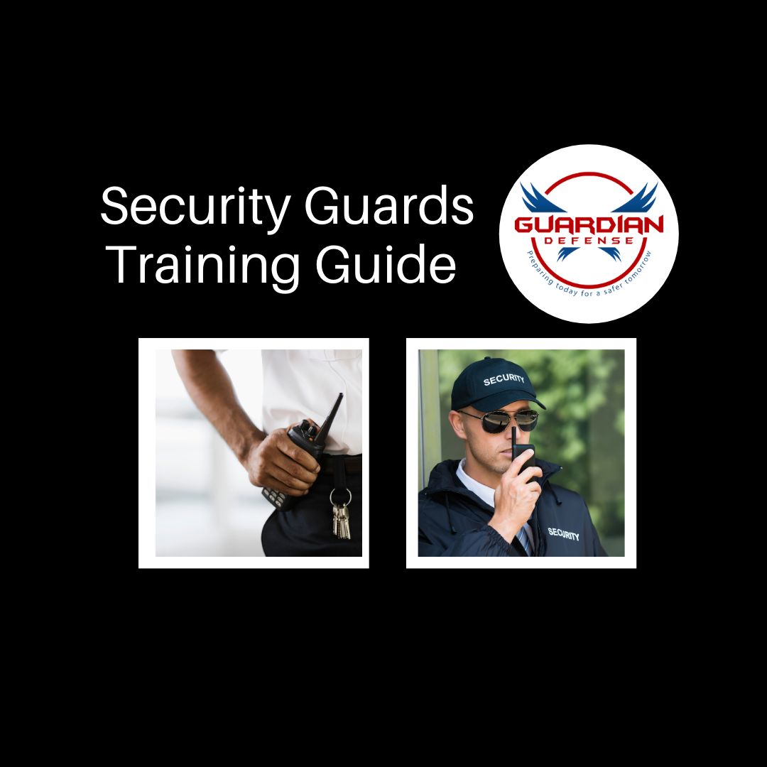 Guardian Defense's security guards training guide cover